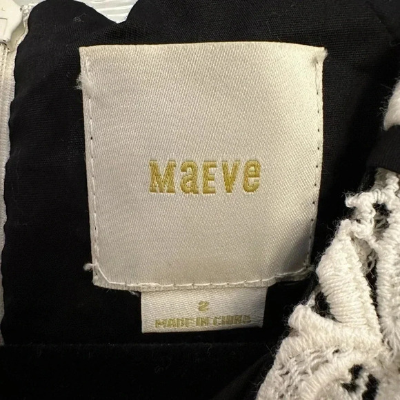 Anthropologie | Maeve | Scrolling Lace Peplum Top Sleeveless Blouse Size 2 XS - Picture 6 of 11